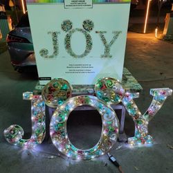 Disney 63" Mickey Mouse "JOY" Christmas Yard decoration with white LED Lights 