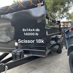 Dump Trailer 8x14x4 14000lb $13500 Cash / Card 