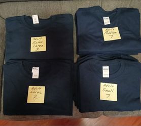 Brand New Gildan Navy Blue T-Shirts - Adult Sizes (18 Total)
