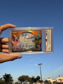 2025 TOPPS CHROME SPONGEBOB FAGERBAKKE/BUMPASS DUAL AUTOGRAPHS (08/25) #DA-PT PSA 9