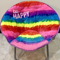 Justice Rainbow Round Folding Saucer Chair For Kids