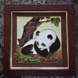 Panda Bear Picture Made With Jade 