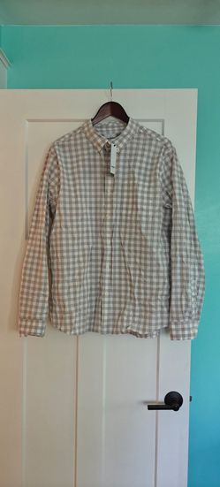 Men's Gingham Button-Down Long Sleeve Shirt - XL (NEW WITH TAGS)