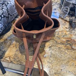 Coach Leather Backpack – Brown Pebbled Leather