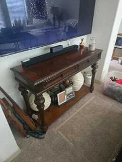 Wooden entry table