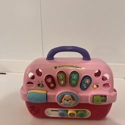 Vtech Pet Carrier. Care For Me Learning Puppy Carrier Toy Lights, Sound, Music