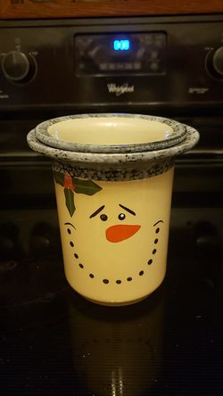 Porcelain Snowman Dip Chiller