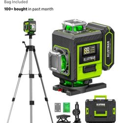 NEW Alloyman Laser Level with Tripod, 4 × 360° Self Leveling 