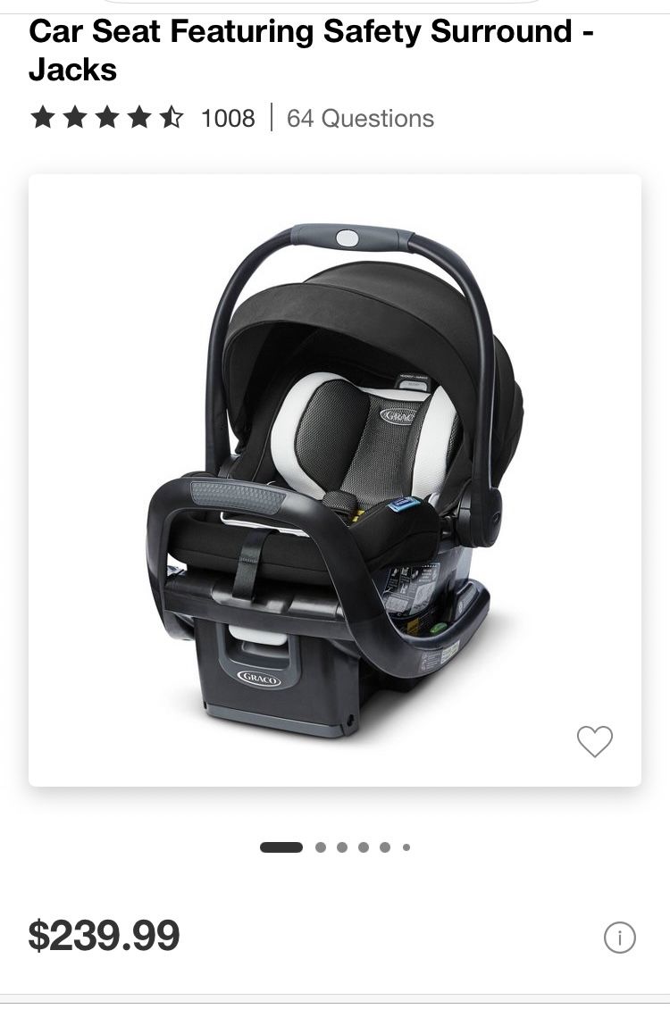 Graco SnugRide SnugFit 35 DLX Infant Car Seat with Surround Safety Jacks