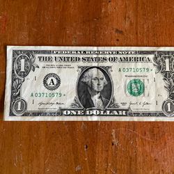 Star ⭐️ Note One Dollar Bill😎
