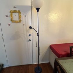 Blue Double Lamp Floor Lamp 