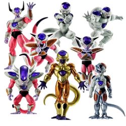 8pcs/set Dragon Ball Frieza Action Figure ALL Form Figurine Toys Gift 3~5in