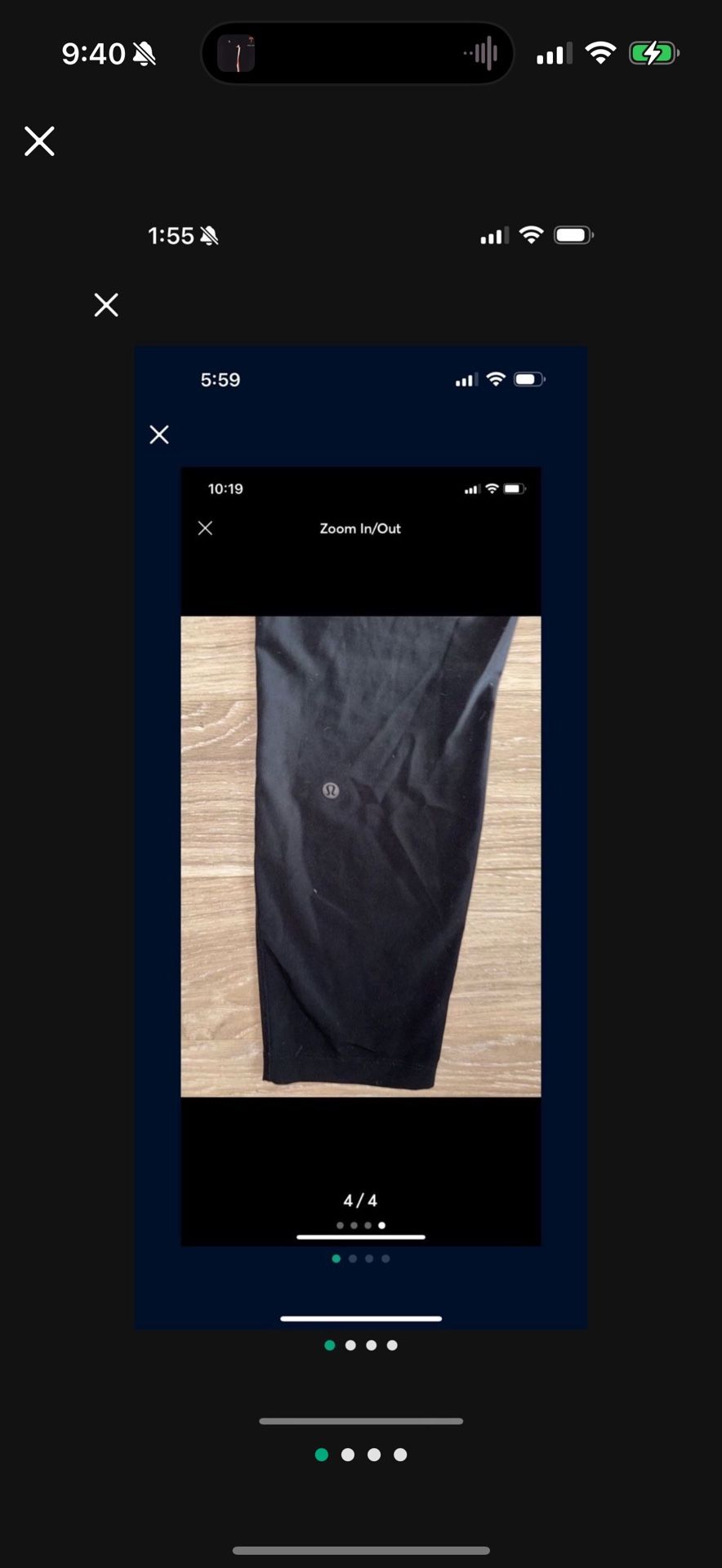 WOMENS LULULEMON SIZE 6 PANTS BLACK DRAWSTRING WAIST & POCKETS LIGHT WEIGHT