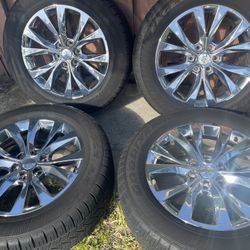 20inch Ford King Ranch Chrome Factory OEM Wheels With Goodyear Tires 