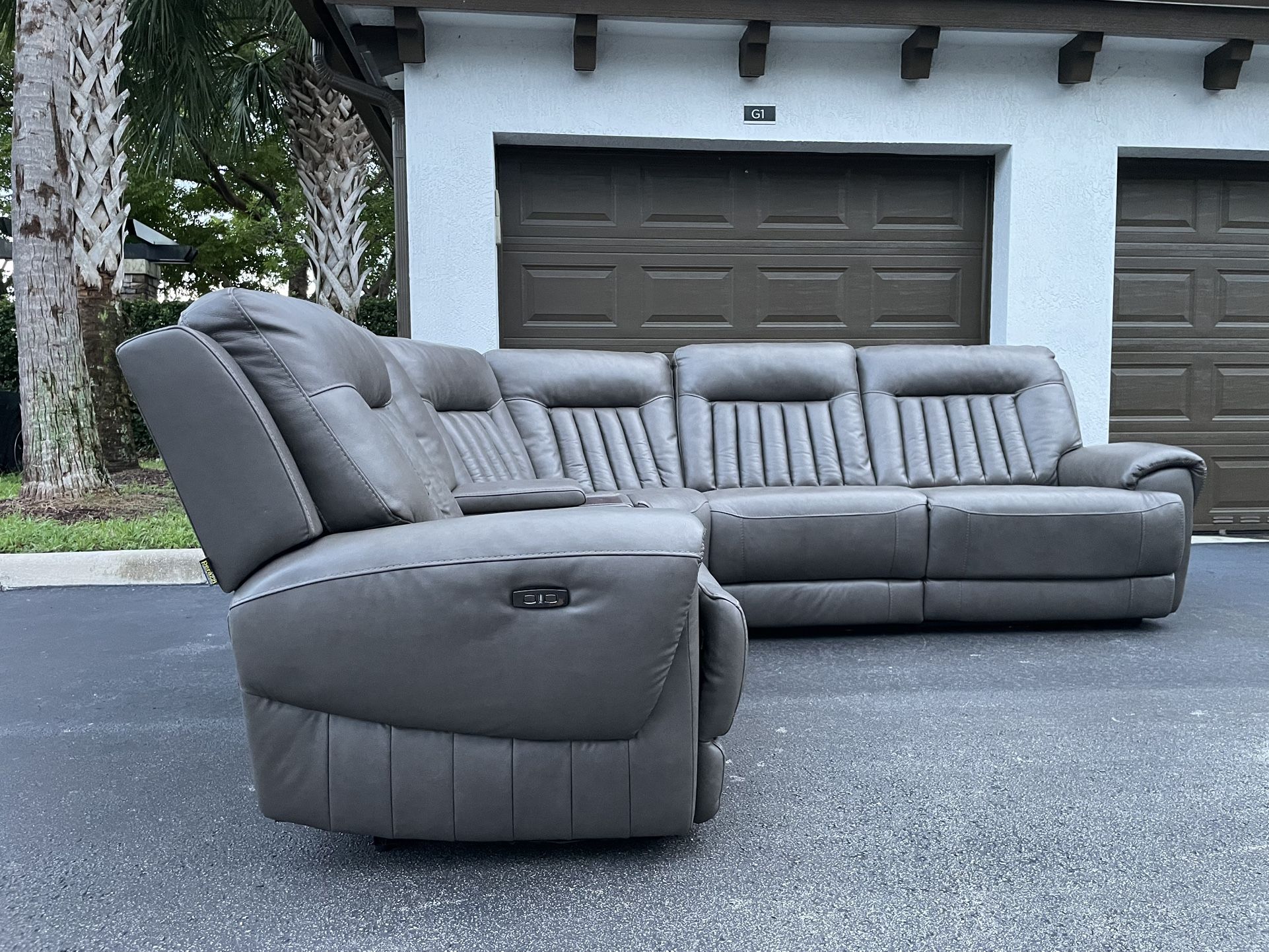 🛋️ Sofa/Couch Sectional - 2 Recliners - Gray - Perazzi - Delivery Available 🚛