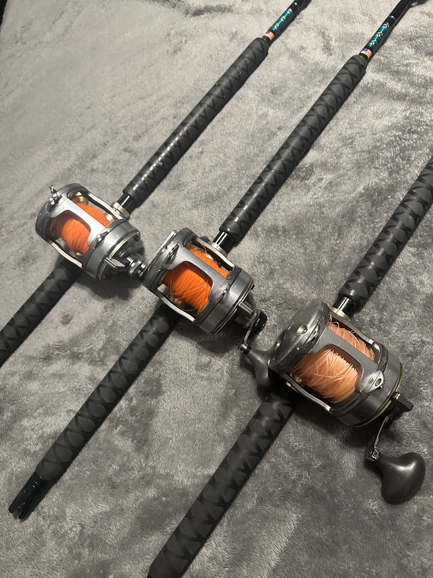 3 Shimano Tyrno 30s On Custom Rods Calstar Fishing