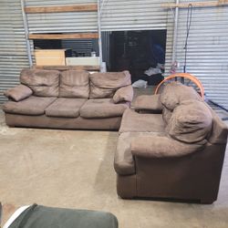 Brown Sectional Couch Set 