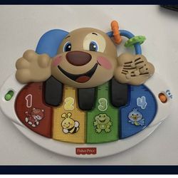 Fisher Price Laugh & Learn Puppy's Piano Keyboard English Spanish LIGHTS UP WORK