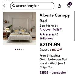 Full Canopy Barely Used Color :(beige)