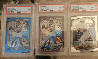 PSA Graded 2025 Prizm Football Card Lot of 3
