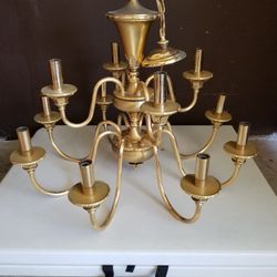 F. Fabbian Brass Chandelier