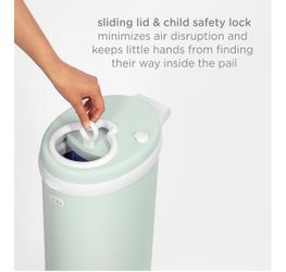 Mint green / blue Ubbi Diaper Pail