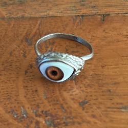 Vintage Eyeball Ring Jewelry Mens Women’s Old Antique 