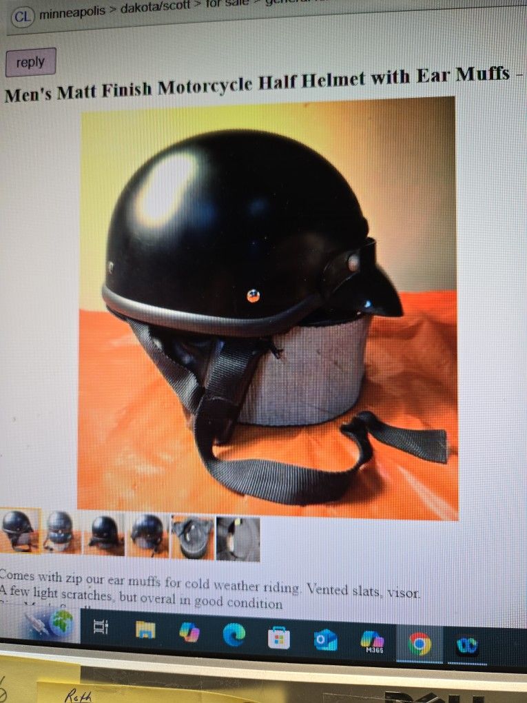 Men's Matte Finish Motorcycle Half Helmet With Ear Muffs