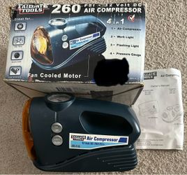 Tailgate Tools 4-in-1 Portable 12V Air Compressor 260 PSI (With Box)