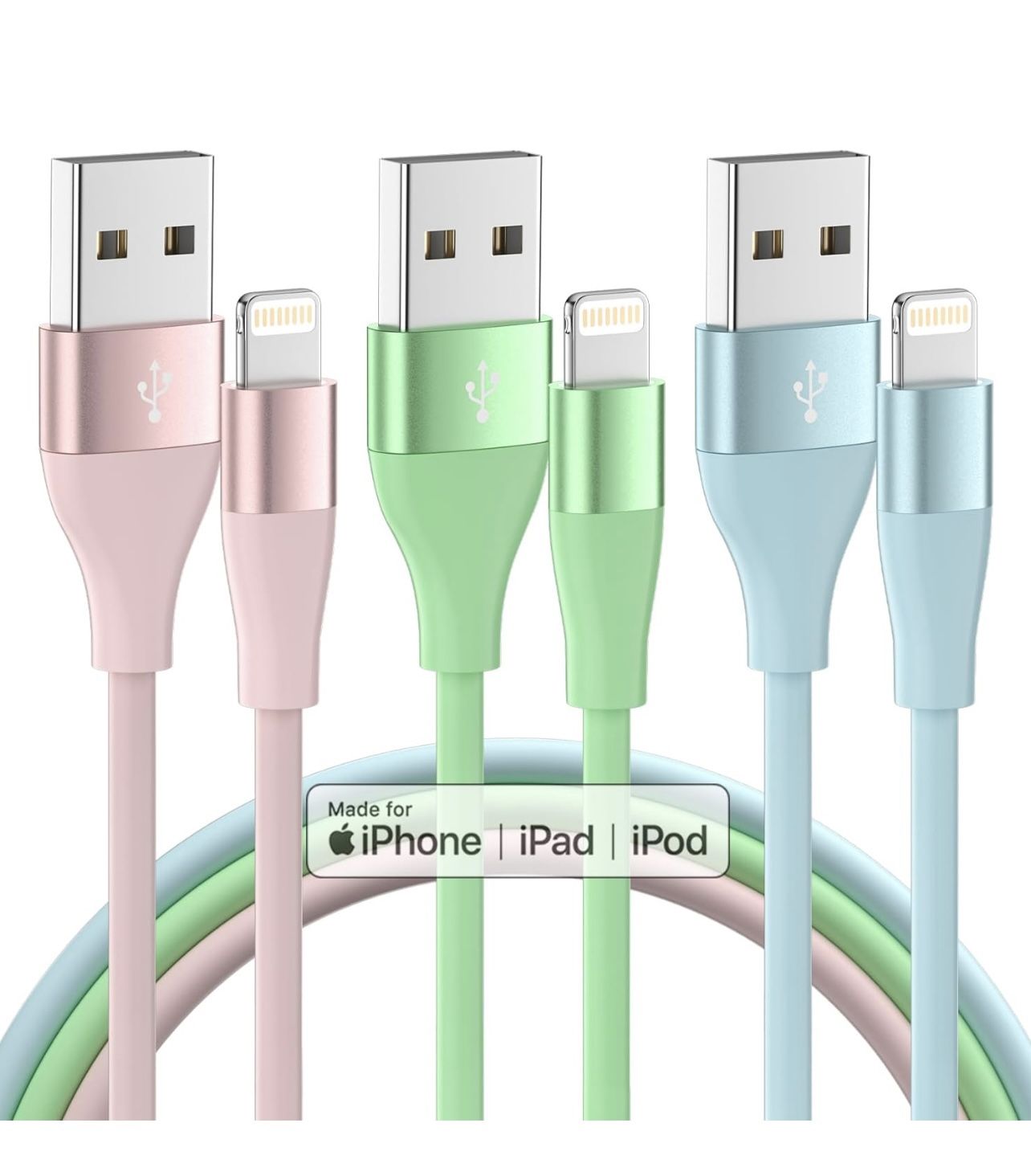 iPhone Charger 3Pack Lightning Cable 10 FT Fast Charging Compatible with iPhone