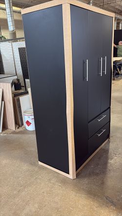 Wardrobe closet  White  Black  Gray