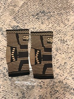 Unisex Copper Compression Elbow Sleeves – Pair Medium Size