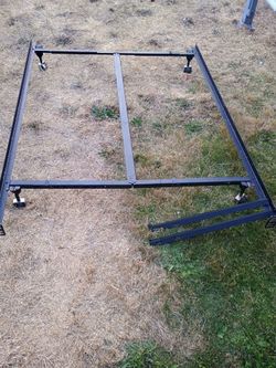 Full or queen Metal Bed Frame with Casters