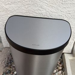 Kohler Silver Stainless Steel Trash Can