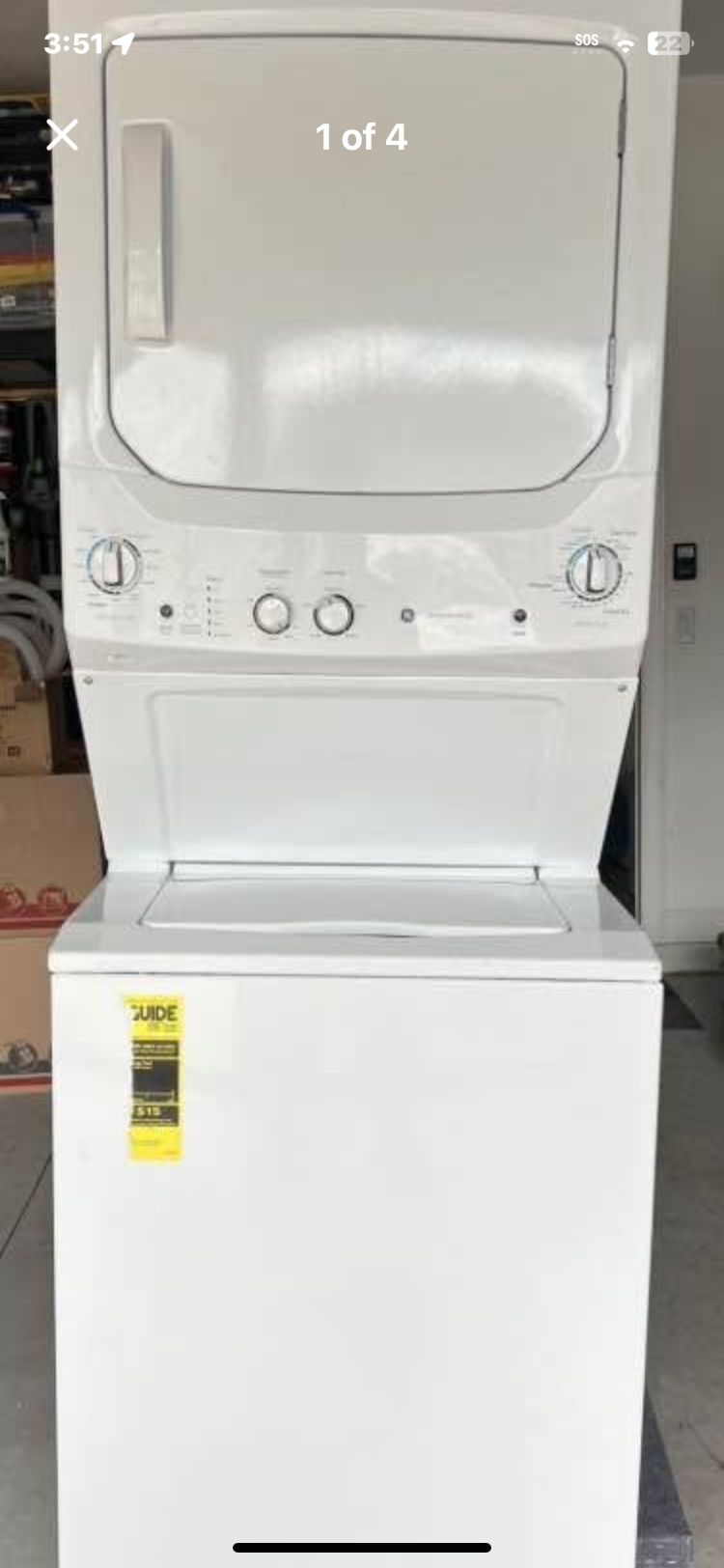 GE Stacked Washer And Dryer Combo - Only 2 Years Old 