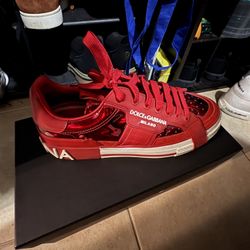 Dolce & Gabbana Custom https://offerup.com/redirect/?o=Mi5aZXJv low-top sneakers in red leather and Pvc