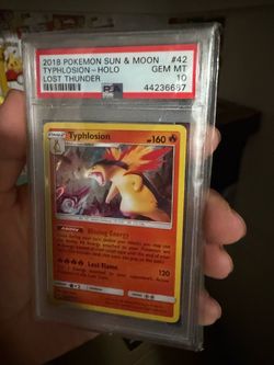 PSA 10 Typhlosion Holo Lost Thunder Pokemon Card