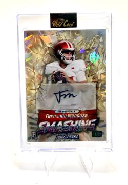 Fernando Mendoza 2026 Wild Card Alumination Smashing Ice RC Auto #d 1/1 Raiders