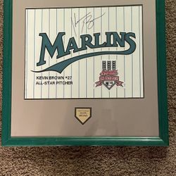 All Star Miami Marlins Kevin Brown Commerative Plaque