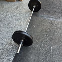 Barbell With Rubber Plates