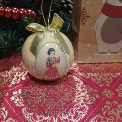 Vintage Snow White Christmas Ornament 