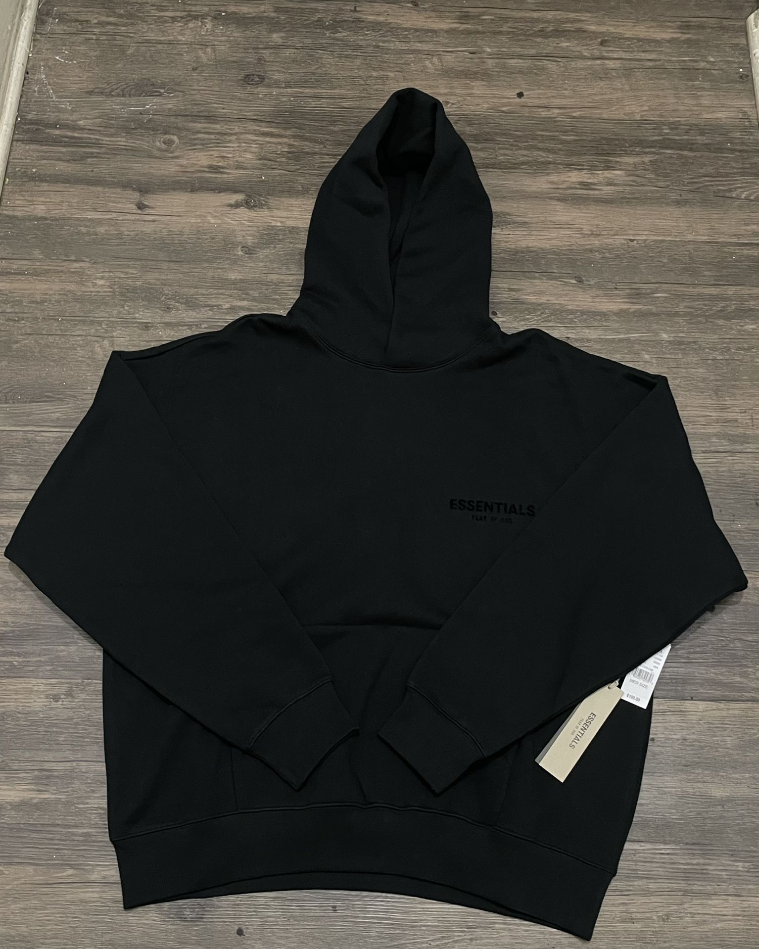 Brand New Medium Black Essentials Fear of God Hoodie