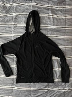 Air Jordan Men’s Black Zip-Up Jacket and Hoodie (Size M)
