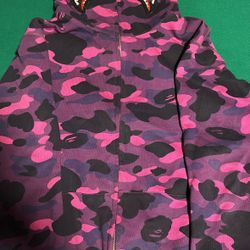 purple bape hoodie