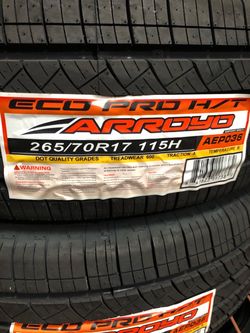 Brand New Tires (1) Arroyo Eco Pro HT (265/70R17) (Single) ($98)