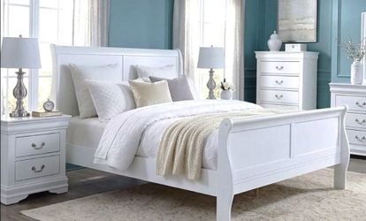 King Louis Philippe Bed in Grey
