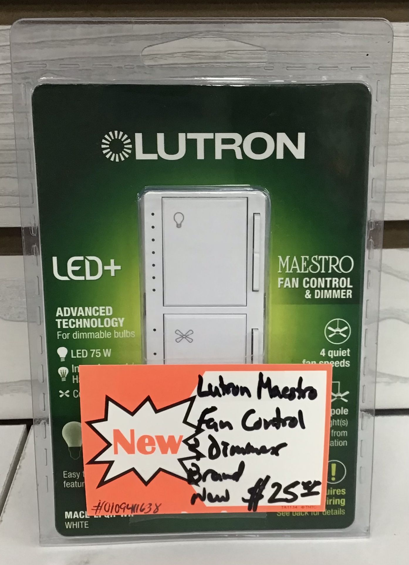 Lutron Maestro Fan Control & Dimmer Brand New