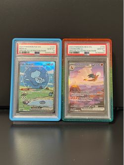 Pokemon PSA10 Slabs (Bubble Mew & 151 Charizard)