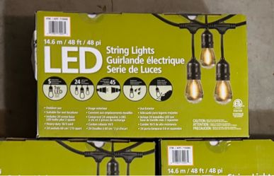 FEIT LED Cafe Lights backyard light string