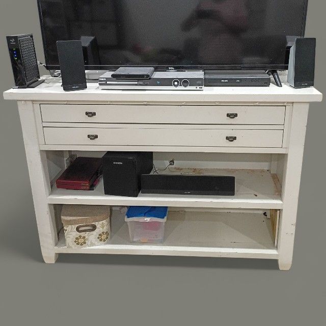 Off White/Ivory Console Table